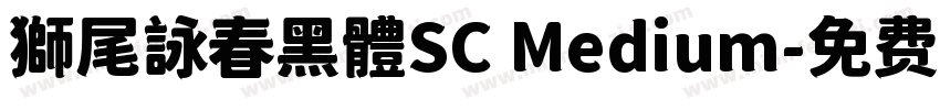獅尾詠春黑體SC Medium字体转换